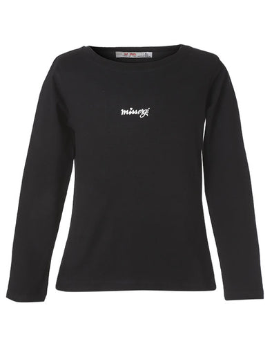 Μπλούζα κλασική κολεγίου basic Μαύρο ENERGIERS  16-114254-5