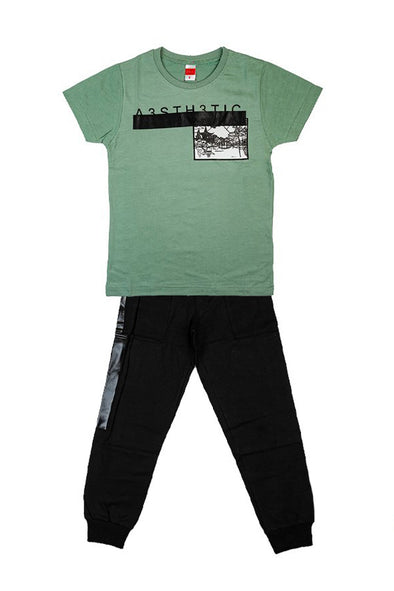 Joyce Kids Set with Pants Summer for Boy 2pcs Green 13936