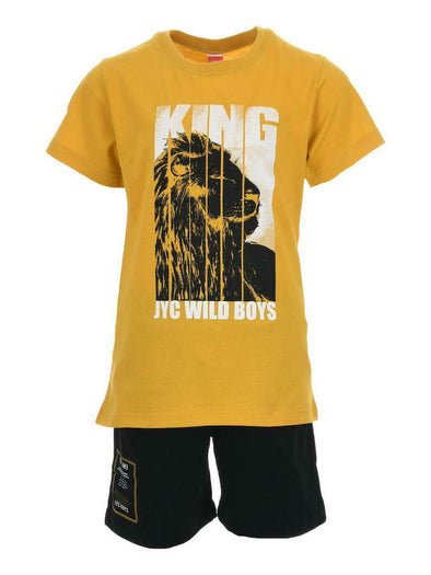 Joyce Kids Set with Shorts Summer for Boy 2pcs Yellow 13965