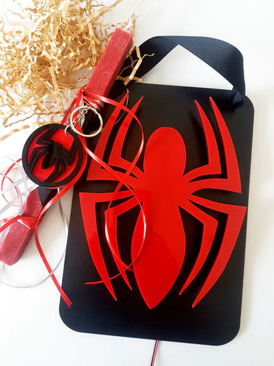 Πασχαλινό σετ δώρου κάδρο τοίχου Spiderman και λαμπάδα