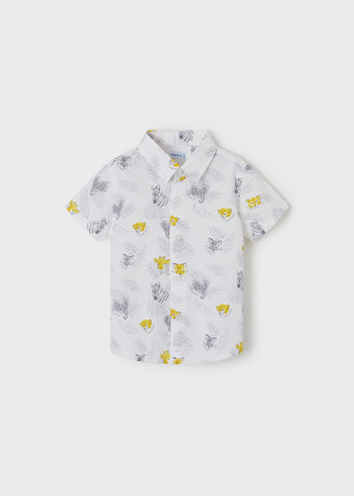 S/s printed shirt 1115-095 White