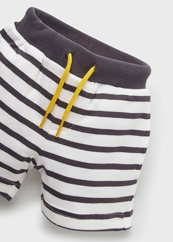 Striped knit bermuda 1230-069 Dark gray