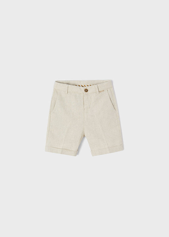 Tailored linen shorts 3247-052 Oat