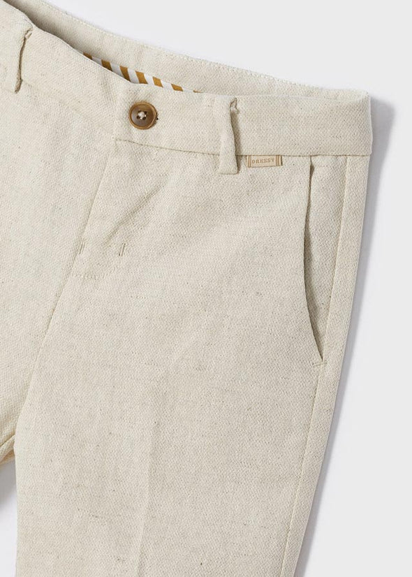 Tailored linen shorts 3247-052 Oat