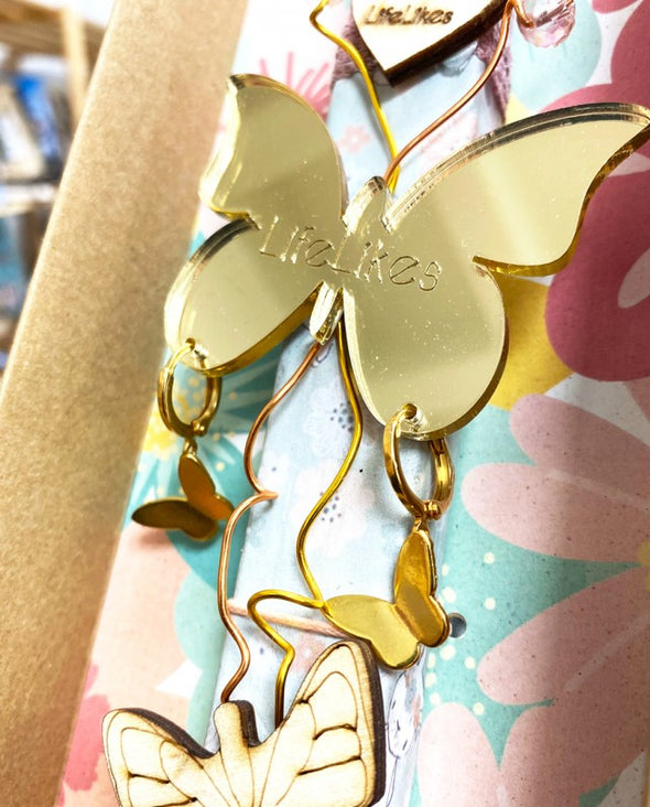 BUTTERFLY CANDLE WITH EARRINGS Life Likes 04.29.00.601.2259