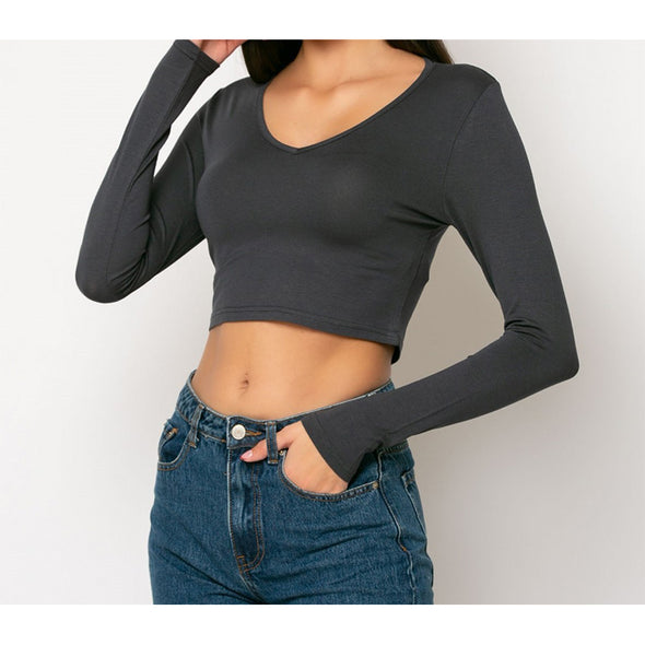 Crop top με "V"  01-83
