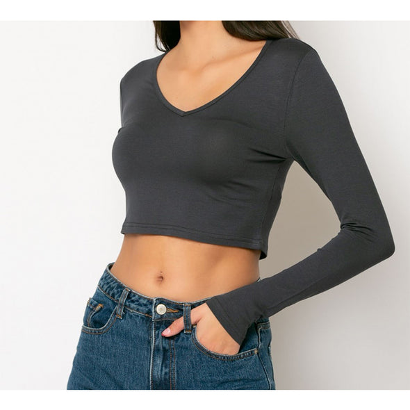 Crop top με "V"  01-83