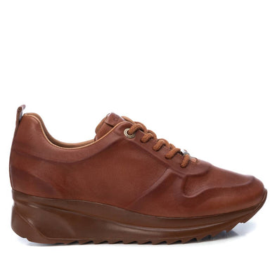 Γυναικείο Δερμάτινο Sneaker Camel CARMELA 67454