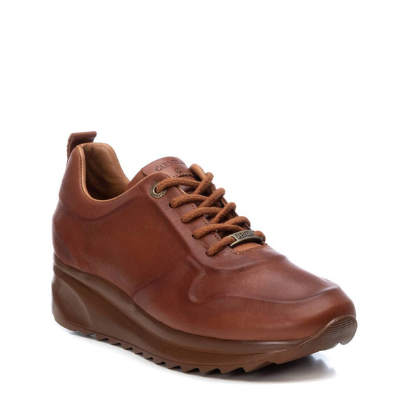 Γυναικείο Δερμάτινο Sneaker Camel CARMELA 67454