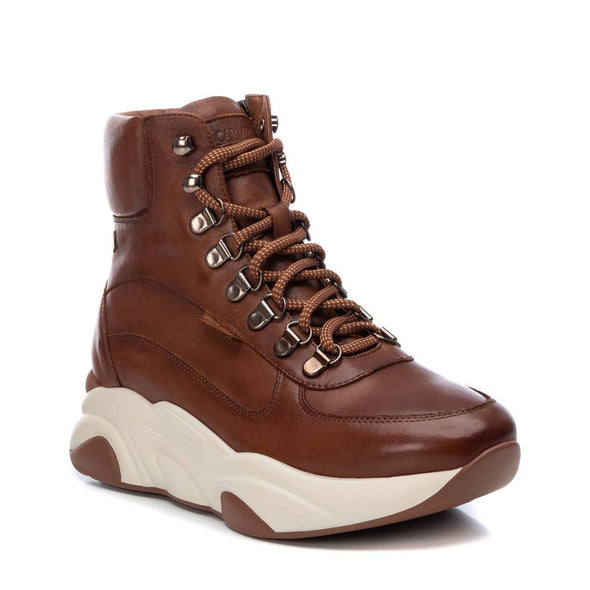Γυναικείο Μποτάκι Δερμάτινο Camel CARMELA 67597