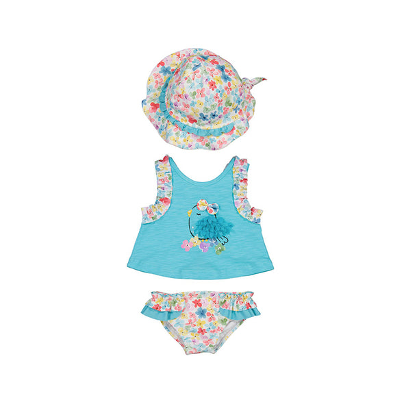 Bathsuit set with hat  23-01692-051 Light Blue
