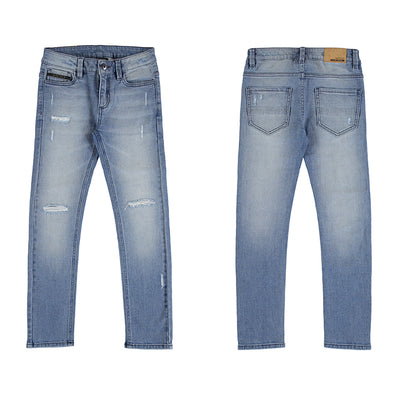 Straight denim pants 12-07581-061