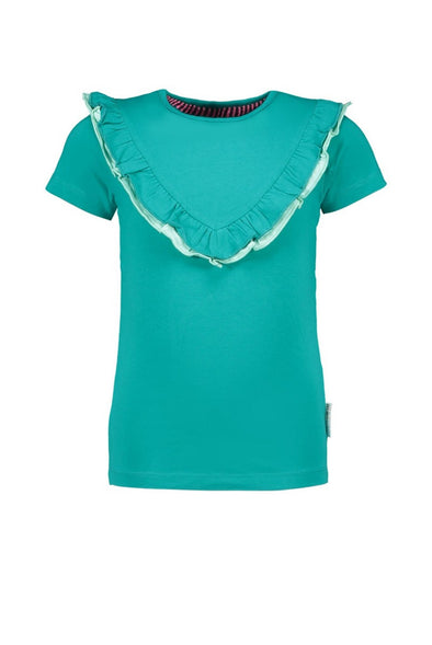 Girls t- shirt with v-shaped ruffle B.Nosy Y1025430-324