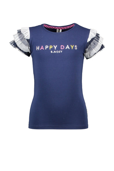 Girls t-shirt with ruffle at sleeve B.Nosy  Y1035470-146