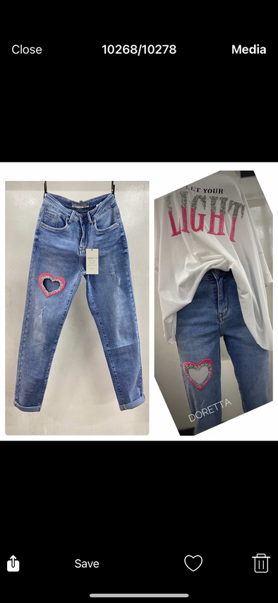 High jean - Mom fit Heart !! Dor813-5