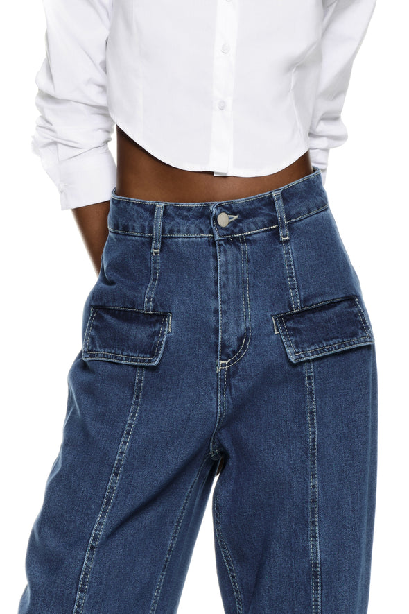 JEANS WITH SEAMS P099