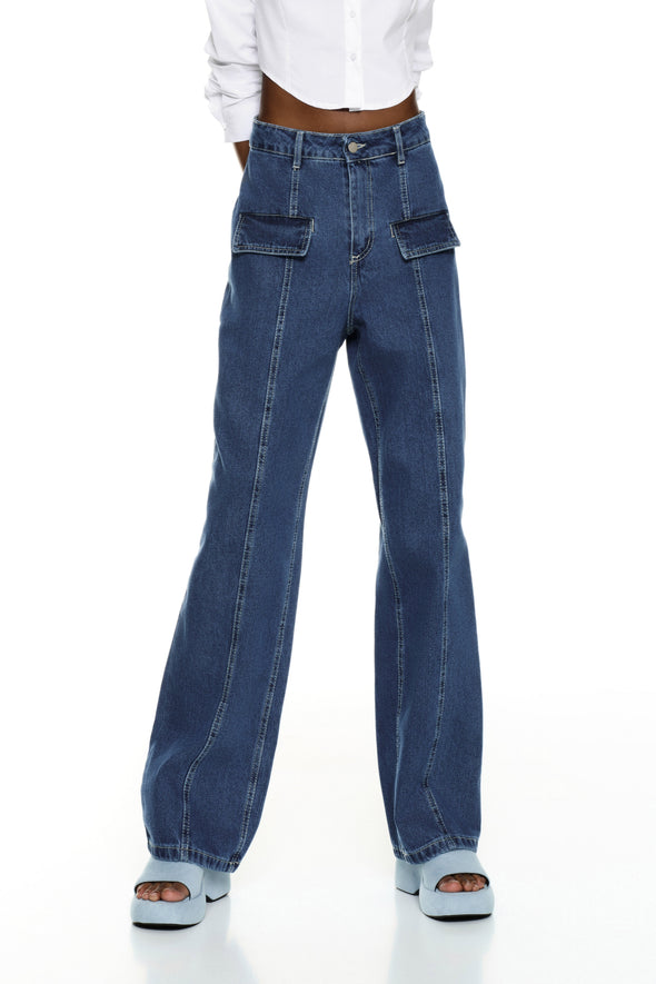 JEANS WITH SEAMS P099